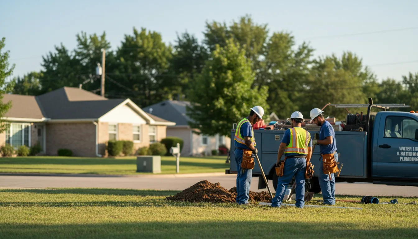 Residential water line and bathroom plumbing service in Rayne, LA